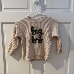 Kids Cream 'Big Bro' Sweater